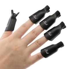 Soak Off Clips - Black  10pc