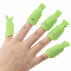 Soak Off Clips - Green  5pc