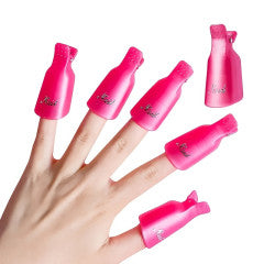 Soak Off Clips - Hot Pink  5pc