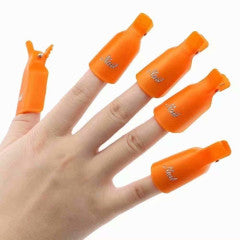 Soak Off Clips - Orange 5pc