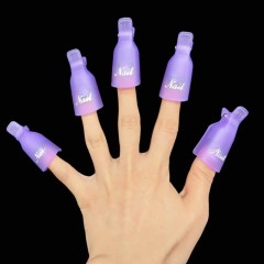 Soak Off Clips-purple  5pc