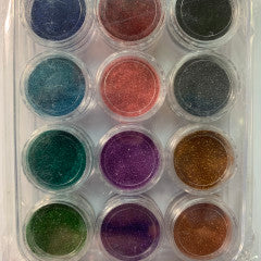 Sparkle Multi Colour Pigment Powders 12pcs