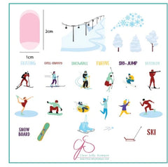 Steel Stamping Plate (8 x 8) CjS-179 Sporty Winter