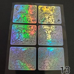 Sticker Stencil #13 (6 stickers, 1 sheet) Star Leaves