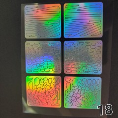 Sticker Stencil #18 (6 stickers, 1 sheet) Lines Croc