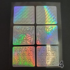 Sticker Stencil #4 (6 stickers, 1 sheet) Petal Flower