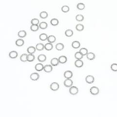 Studded Rope Circles Gun Metal 4MM