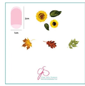 Plaques d'estampage en acier (6 cm x 6 cm) CJS-26 Tournesol et feuilles