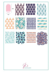 Plaque d'estampage en acier (14 cm x 9 cm) Série Textiles CjS-186 – 2