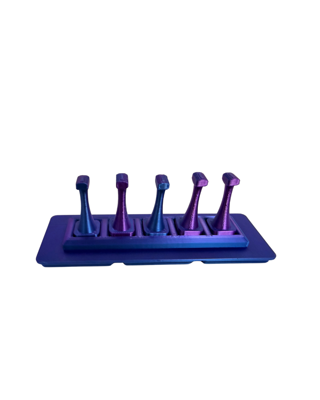 Nail tip display 6pc purple/blue