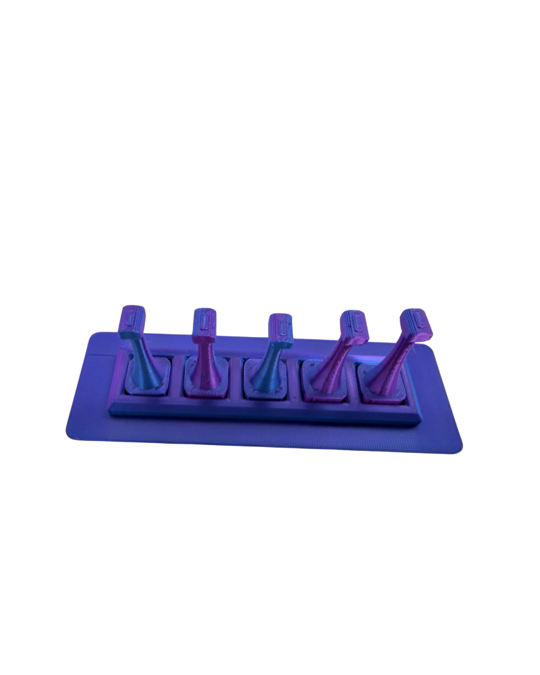 Nail tip display 6pc purple/blue