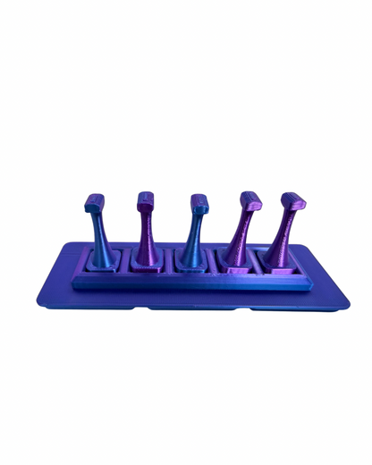 Nail tip display 6pc purple/blue
