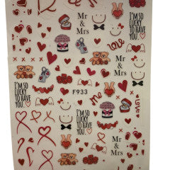 Valentines Stickers F933