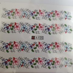 Water Decal flower pattern A405