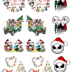 Water Decal Christmas Mickey Believe