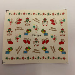 Water Decal sock Christmas #5 YB-289