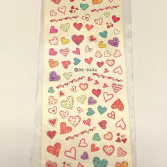 Water Decal Hearts DS-063a