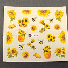 Water Decal Sunflower A1633