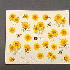 Water Decal Sunflower A1634