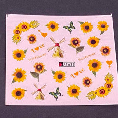 Water Decal Sunflower A1639