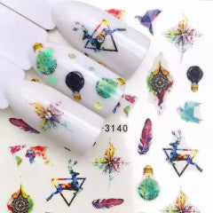Water Decal feather YZW- 3140