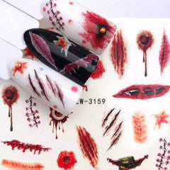 Water Decal Blood Halloween YZW- 3159