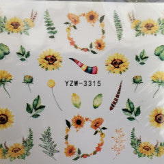 Water Decal Sunflower YZW- 3315