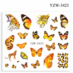Water Decal cheetah butterfly YZW- 3423
