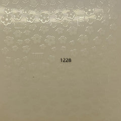 Flower Stickers White 1228