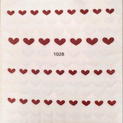 White & Red Hearts 1028