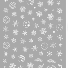 White snowflake stickers R246