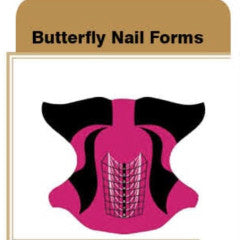 Wide Butterfly Nail Forms 500 pc Roll