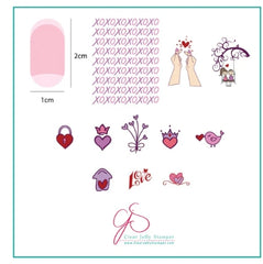 Plaques d'estampage en acier (6 cm x 6 cm) CjSV-27 XOXO