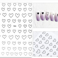 black hallow hearts stickers 966