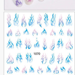 blue flame stickers 1070