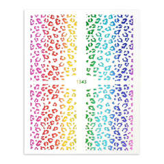 cheetah spots Rainbow stickers 1343