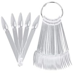 clear stiletto nail swatch ring 24 pcs