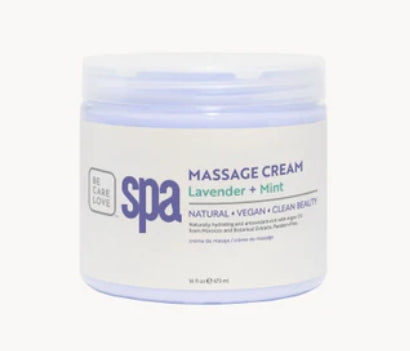 Crème de massage apaisante à la lavande et à la menthe 16 oz