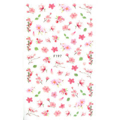 pink flower stickers F197