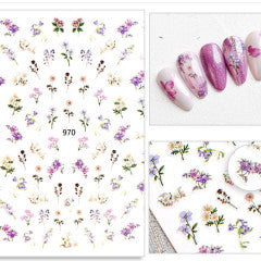 purple flower stickers 970