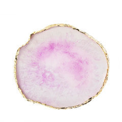 purple resin round plate