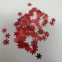 red snowflakes