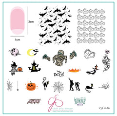 Plaque d'estampage en acier (8 x 8) CJSH- 45 Contes du tombeau