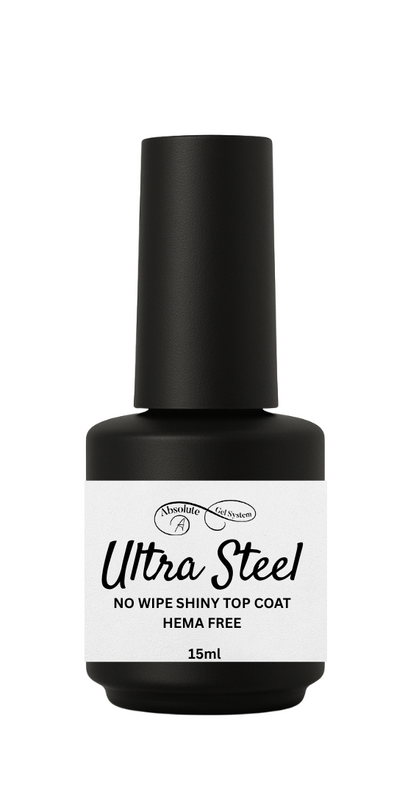 Absolute Ultra Steel Top Coat (No Wipe) HEMA Free 15ml