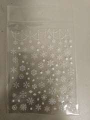 Christmas Stickers A-1711 White Snowflake