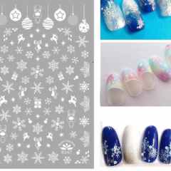 white snowflake stickers R247