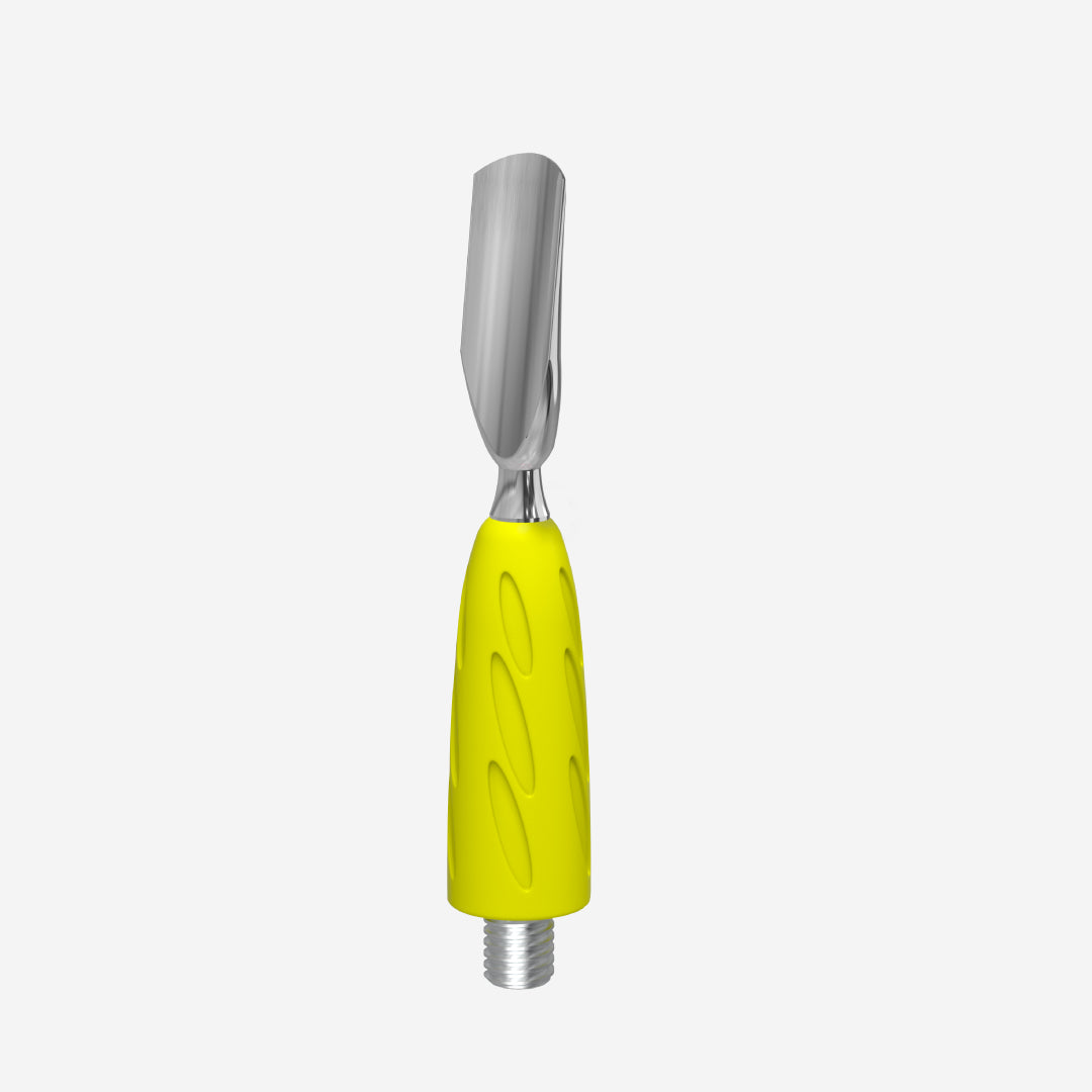 PQ-11/2 Poussoir manucure avec manche en silicone « Gummy » UNIQ 11 TYPE 2 (poussoir incliné + anneau)
