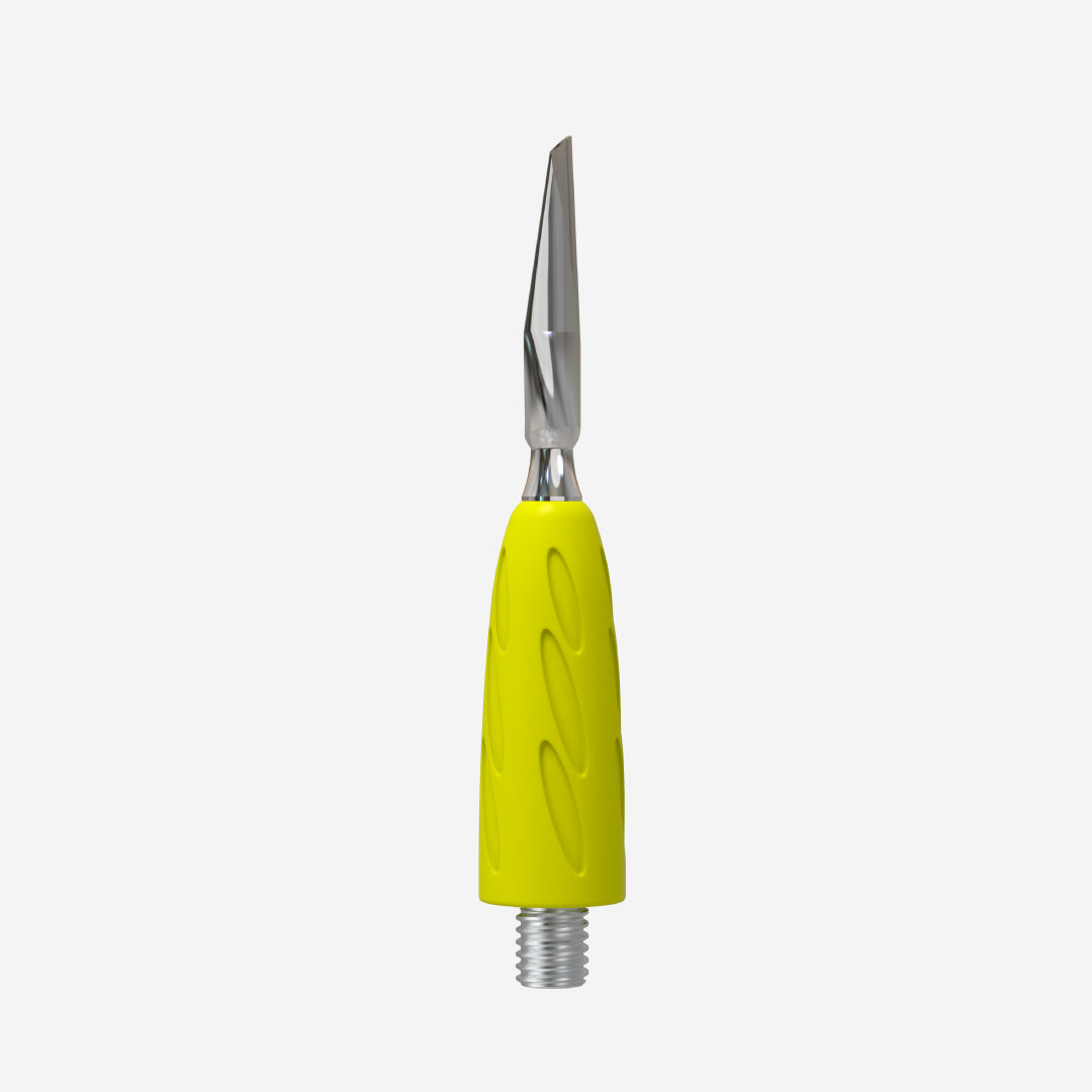 PQ-11/2 Poussoir manucure avec manche en silicone « Gummy » UNIQ 11 TYPE 2 (poussoir incliné + anneau)